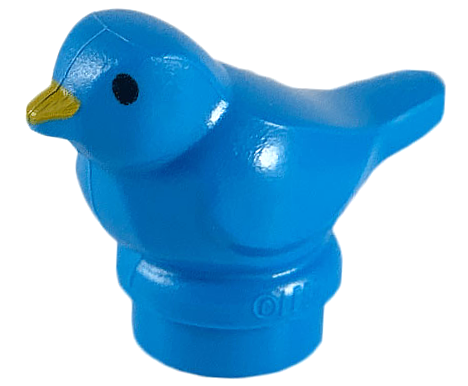 Part 41835pb01 - Bird, Small with Black Eyes and Bright Light Orange Beak Pattern - De BrickPlaats