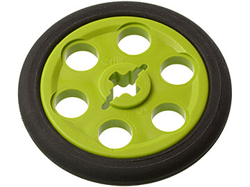 Part 4185c01 - Technic Wedge Belt Wheel (Pulley) with Black Technic Wedge Belt Wheel Tire (4185 / 2815) - De BrickPlaats