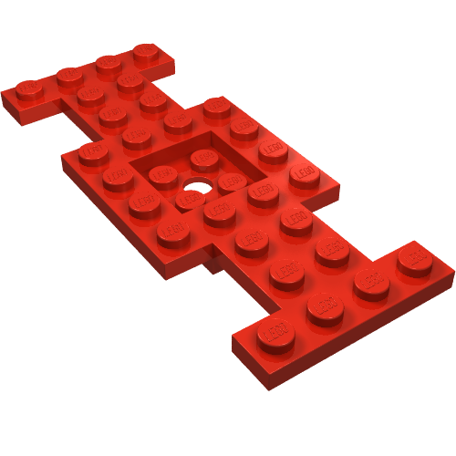 Part 4212a - Vehicle, Base 4 x 10 x 2/3 with 2 x 2 Recessed Center with Center Hole (First Version) - De BrickPlaats