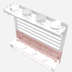 Part 4215ap01 - Panel 1 x 4 x 3 - Solid Studs with Thick Red Stripe and Thin White Stripes Pattern - De BrickPlaats