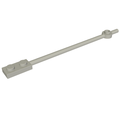 Part 42445 - Bar 12L with 1 x 2 Plate End Solid Studs and 1 x 1 Round Plate End - De BrickPlaats