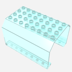 Part 42604 - Aircraft Fuselage Middle Angular Top 6 x 8 x 4 - De BrickPlaats