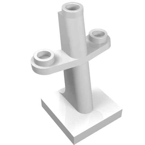Part 4289 - Boat, Mast 2 x 2 x 3 Inclined with Stud on Top and Two Sides - De BrickPlaats