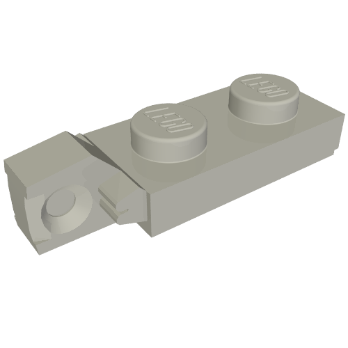 Part 44301a - Hinge Plate 1 x 2 Locking with 1 Finger on End with Bottom Groove - De BrickPlaats