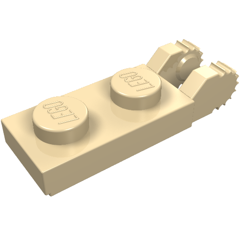 Part 44302 - Hinge Plate 1 x 2 Locking with 2 Fingers on End (Undetermined Type) - De BrickPlaats