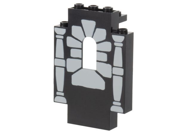 Part 4444pb04 - Panel 2 x 5 x 6 Wall with Window with Window Stones and 2 Columns Pattern - De BrickPlaats