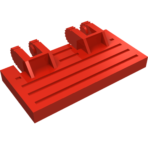 Part 44569 - Hinge Train Gate 2 x 4 Locking Dual 2 Fingers with Rear Reinforcements - De BrickPlaats