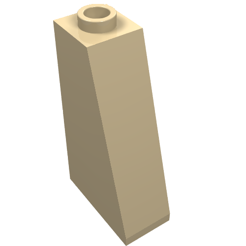 Part 4460b - Slope 75 2 x 1 x 3 - Hollow Stud - De BrickPlaats