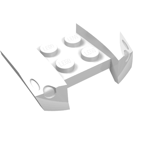 Part 44674 - Vehicle, Mudguard 2 x 4 with Headlights Overhang - De BrickPlaats