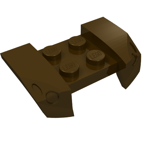 Part 44674 - Vehicle, Mudguard 2 x 4 with Headlights Overhang - De BrickPlaats