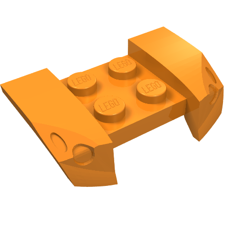 Part 44674 - Vehicle, Mudguard 2 x 4 with Headlights Overhang - De BrickPlaats