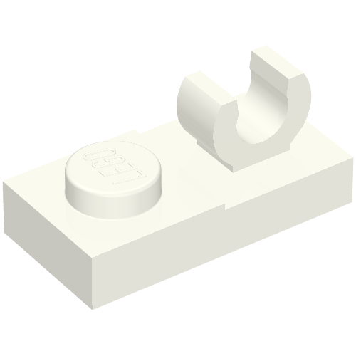 Part 44861 - Plate, Modified 1 x 2 with Open O Clip on Top - De BrickPlaats