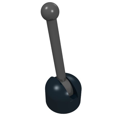 Part 4592c01 - Antenna Small Base with Yellow Lever (4592 / 4593) - De BrickPlaats
