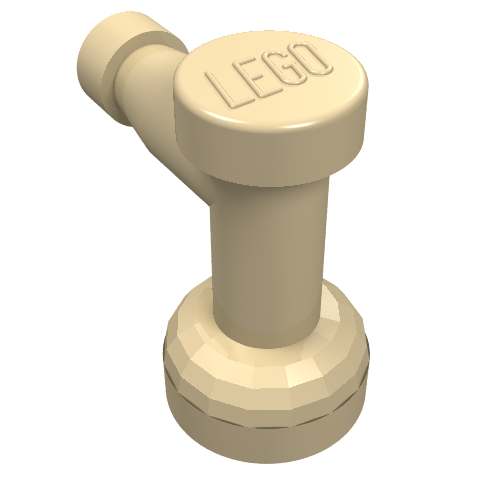 Part 4599b - Tap 1 x 1 without Hole in Nozzle End - De BrickPlaats