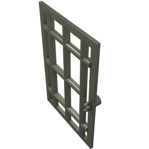 Part 4611 - Door 1 x 6 x 7 Barred - De BrickPlaats