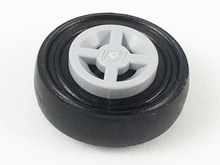 Part 4624c01 - Wheel 8mm D. x 6mm with Black Tire 14mm D. x 4mm Smooth Small Single (4624 / 3139) - De BrickPlaats