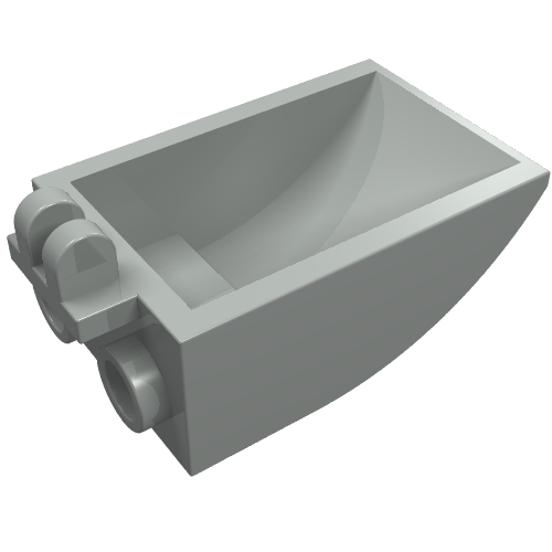 Part 4626 - Vehicle, Digger Bucket 2 x 3 Curved Bottom, Hollow, with 2 Fingers Hinge - De BrickPlaats