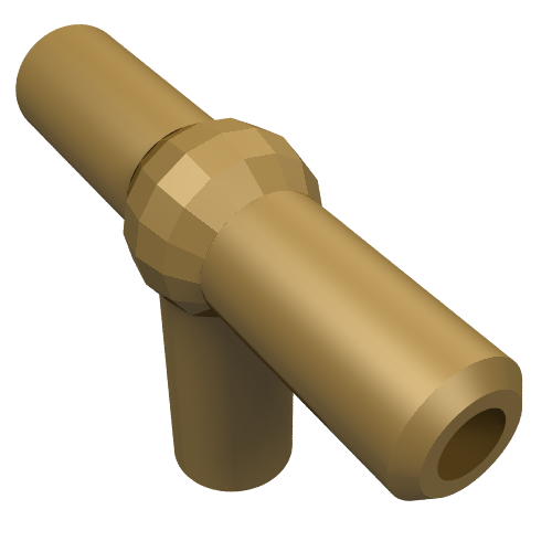 Part 4697b - Pneumatic T Piece Second Version (T Bar with Ball in Center) - De BrickPlaats
