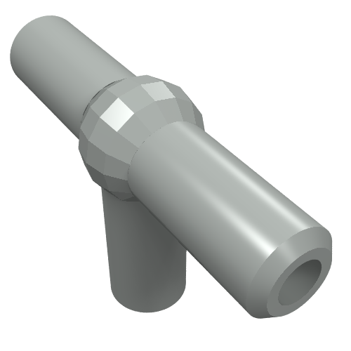 Part 4697b - Pneumatic T Piece Second Version (T Bar with Ball in Center) - De BrickPlaats