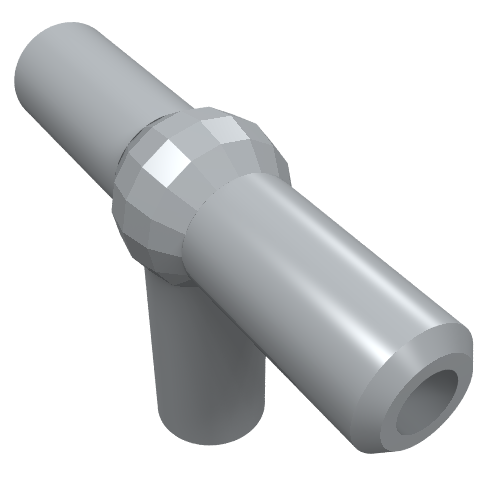 Part 4697b - Pneumatic T Piece Second Version (T Bar with Ball in Center) - De BrickPlaats