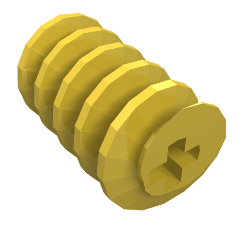 Part 4716 - Technic, Gear Worm Screw, Long - De BrickPlaats