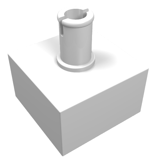 Part 4729 - Brick, Modified 2 x 2 No Studs, Top Pin - De BrickPlaats