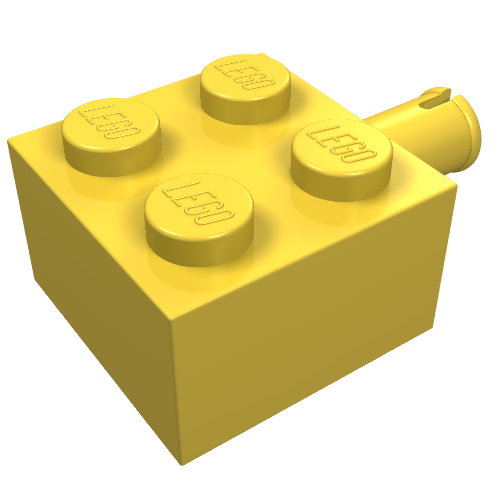 Part 4730 - Brick, Modified 2 x 2 with Pin and No Axle Hole - De BrickPlaats