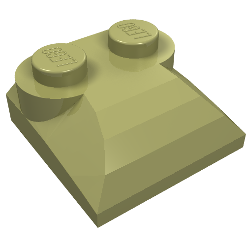 Part 47457 - Slope, Curved 2 x 2 x 2/3 with 2 Studs and Curved Sides - De BrickPlaats