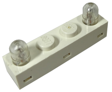 Part 4771c01 - Electric, Light Brick 1 x 4 with 2 Lamps on Top - De BrickPlaats
