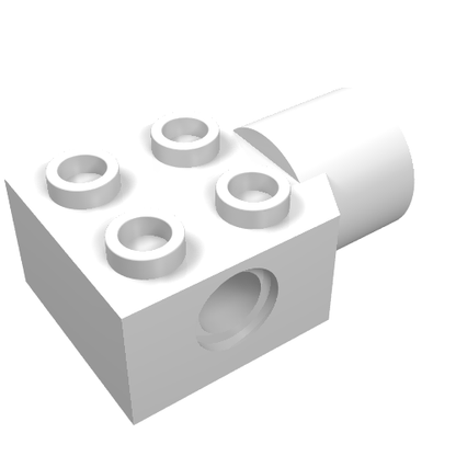 Part 48169 - Technic, Brick Modified 2 x 2 with Pin Hole and Rotation Joint Socket - De BrickPlaats