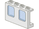 Part 4863c01 - Window 1 x 4 x 2 Plane, Single Top Hole and Double Bottom Holes for Glass with Trans-Light Blue Glass (4863 / 4862) - De BrickPlaats