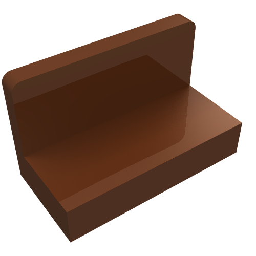 Part 4865b - Panel 1 x 2 x 1 with Rounded Corners - De BrickPlaats