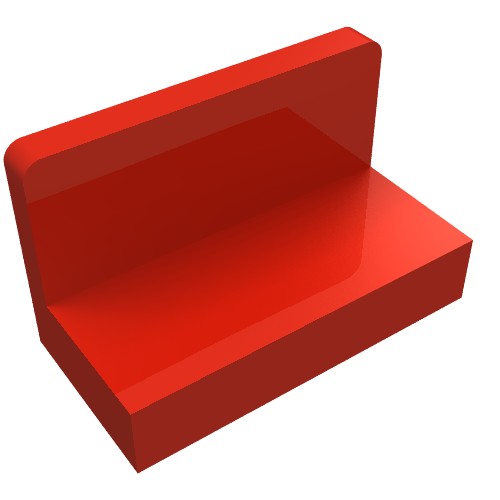 Part 4865b - Panel 1 x 2 x 1 with Rounded Corners - De BrickPlaats