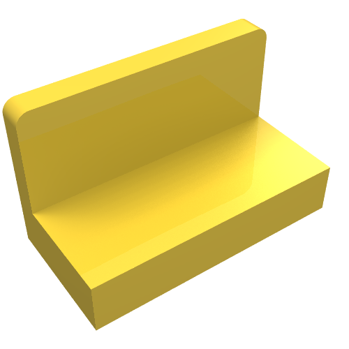 Part 4865b - Panel 1 x 2 x 1 with Rounded Corners - De BrickPlaats