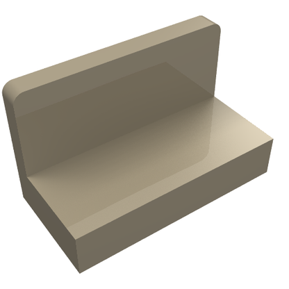 Part 4865b - Panel 1 x 2 x 1 with Rounded Corners - De BrickPlaats