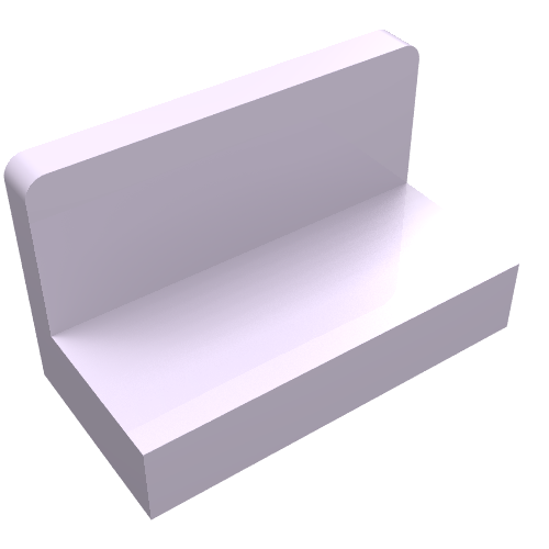 Part 4865b - Panel 1 x 2 x 1 with Rounded Corners - De BrickPlaats