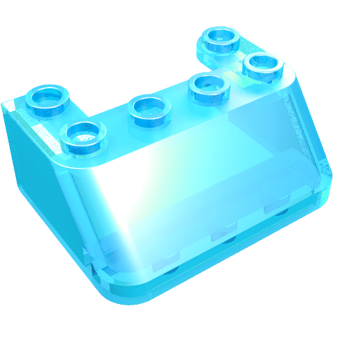 Part 4866 - Windscreen 3 x 4 x 1 1/3 with 6 Studs on Top - De BrickPlaats