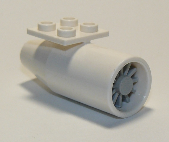 Part 4868bc01 - Engine, Smooth Large, 2 x 2 Thin Top Plate with Light Bluish Gray Center (4868b / 4869) - De BrickPlaats