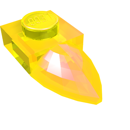 Part 49668 - Plate, Modified 1 x 1 with Tooth Horizontal - De BrickPlaats