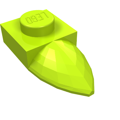 Part 49668 - Plate, Modified 1 x 1 with Tooth Horizontal - De BrickPlaats