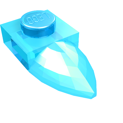 Part 49668 - Plate, Modified 1 x 1 with Tooth Horizontal - De BrickPlaats
