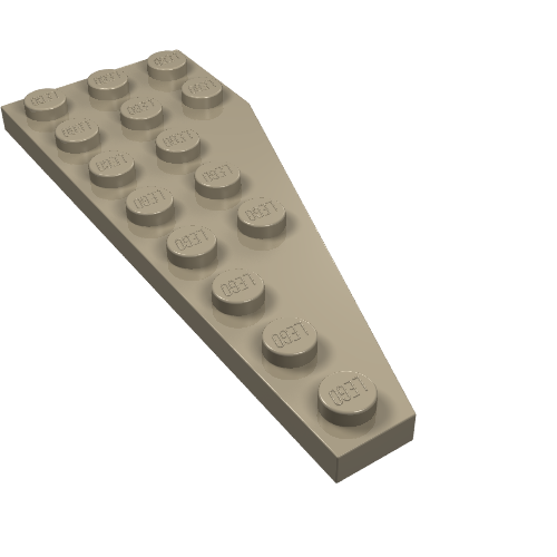Part 50305 - Wedge, Plate 8 x 3 Pentagonal Left - De BrickPlaats