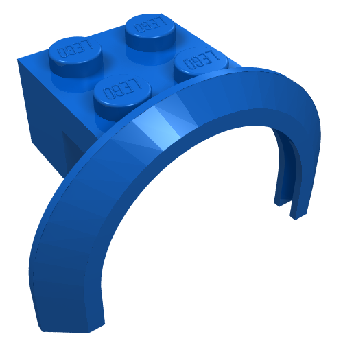 Part 50745 - Vehicle, Mudguard 4 x 2 1/2 x 1 2/3 with Arch Round - De BrickPlaats