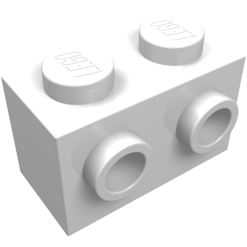 Part 52107 - Brick, Modified 1 x 2 with Studs on 2 Sides - De BrickPlaats