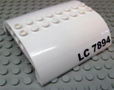 Part 54095pb07 - Slope, Curved 8 x 8 x 2 Double with 'LC 7894' Pattern on Both Sides (Stickers) - Set 7894 - De BrickPlaats