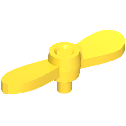 Part 54568 - Minifigure, Propeller 2 Blade Twisted Tiny with Small Pin - De BrickPlaats