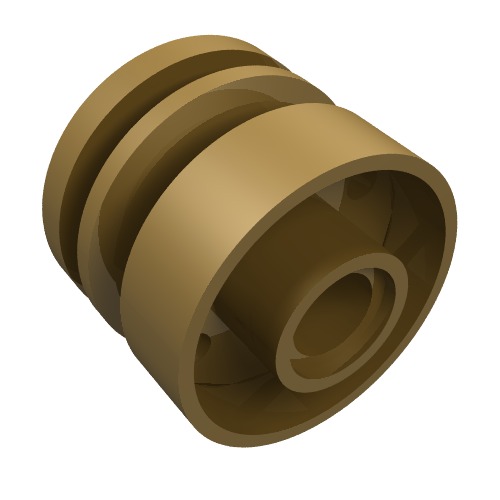Part 55981 - Wheel 18mm D. x 14mm with Pin Hole, Fake Bolts and Shallow Spokes - De BrickPlaats