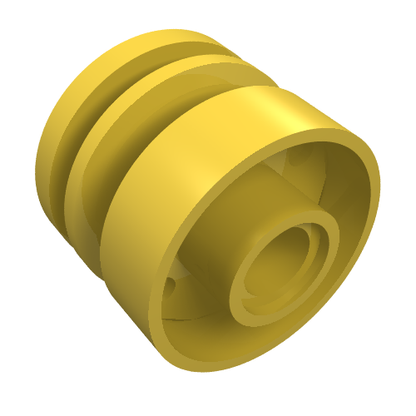 Part 55981 - Wheel 18mm D. x 14mm with Pin Hole, Fake Bolts and Shallow Spokes - De BrickPlaats