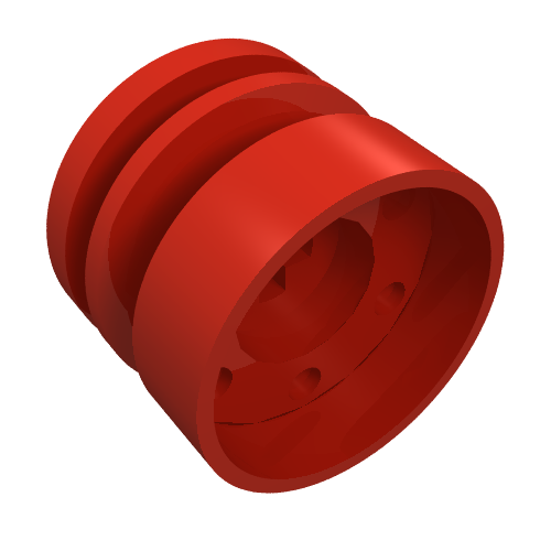 Part 55982 - Wheel 18mm D. x 14mm with Axle Hole, Fake Bolts and Shallow Spokes - De BrickPlaats