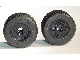 Part 55982c03 - Wheel 18mm D. x 14mm with Axle Hole, Fake Bolts and Shallow Spokes with Black Tire 30.4 x 14 Solid (55982 / 58090) - De BrickPlaats